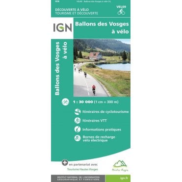 Vosges - Ballons des Vosges by bike - IGN map VEL09