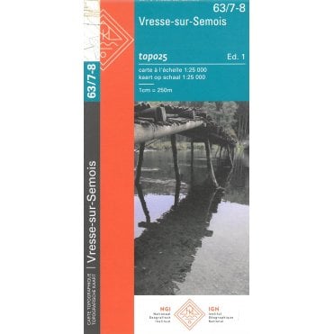 Vresse sur Semois - Belgium IGN Topo map 63/7-8