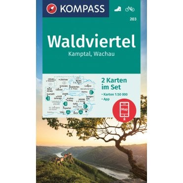 Waldviertel, Kamptal, Wachau | Kompass hiking map 203