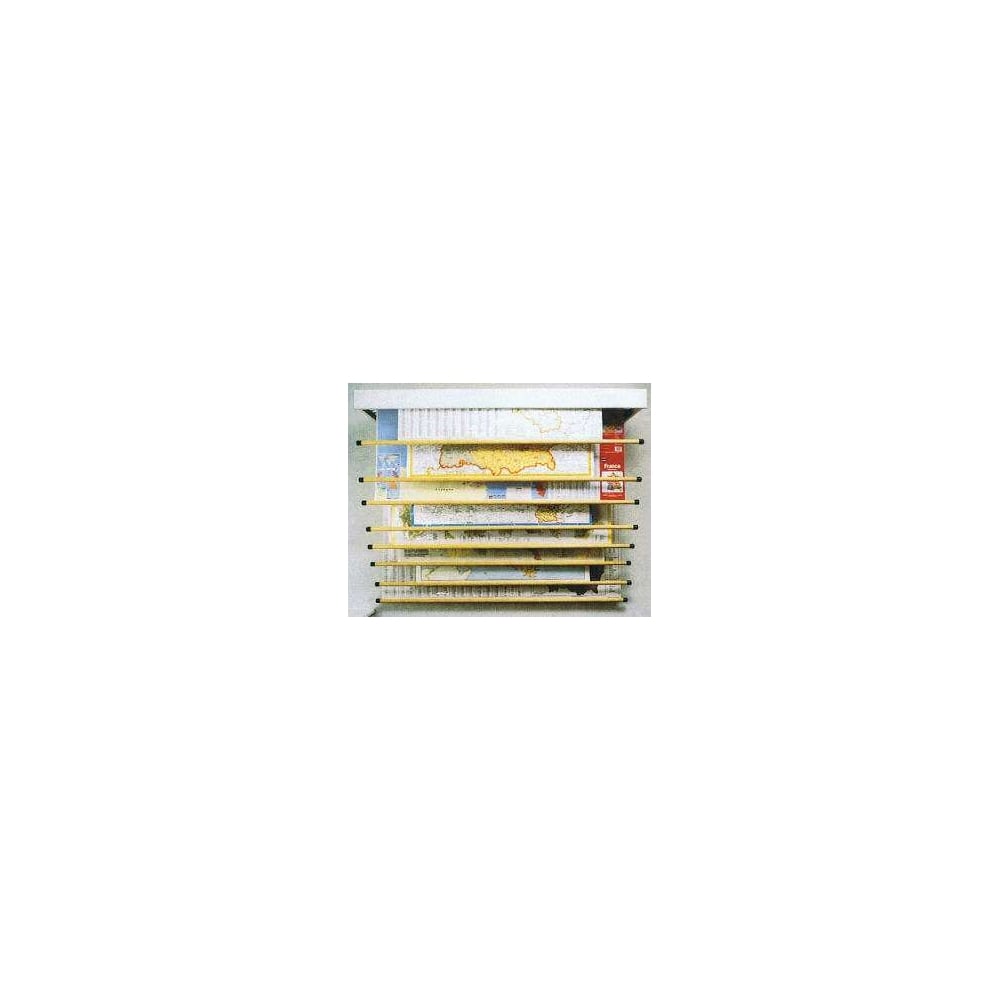 Imvision Map Rack Unit Wall Mounted Map Racks/Roller Blind Map System For 6 Maps (A.06) - Map ...