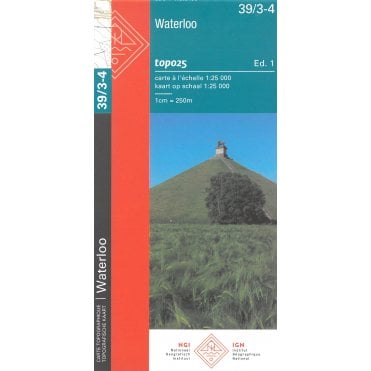 Waterloo - Belgium IGN Topo map 39/3-4