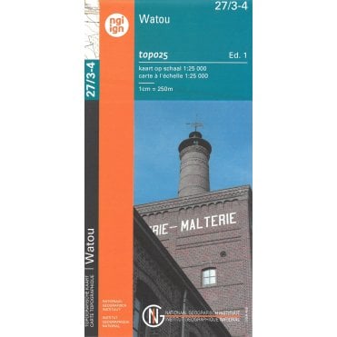 Watou - Belgium IGN Topo map 27/3-4