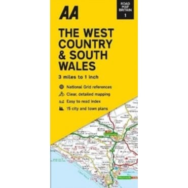 AA Road Map Britain 01: West Country & South Wales