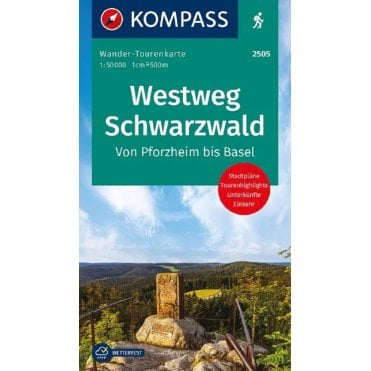 Westweg Black Forest | Kompass hiking tour map 2505