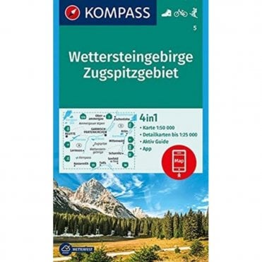 Wetterstein mountains, Zugspitzgebiet | Kompass hiking map 5
