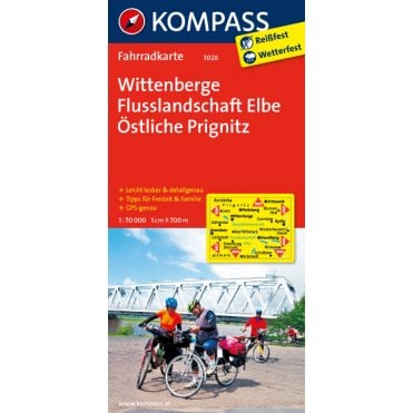 Wittenberg, Elbe River Landscape | Kompass cycling map 3026