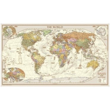 World Political Laminated Wall Map: 1:30 Million