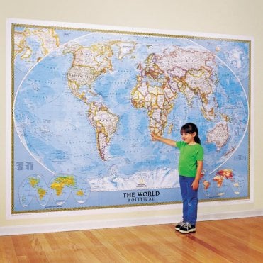 World Political Mural map