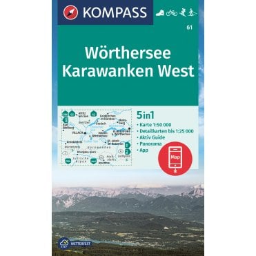 Worthersee, Karawanken West | Kompass hiking map 61