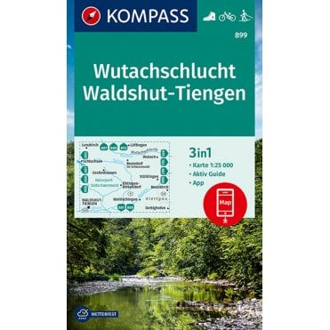 Wutach Gorge, Waldshut-Tiengen | Kompass hiking map 899