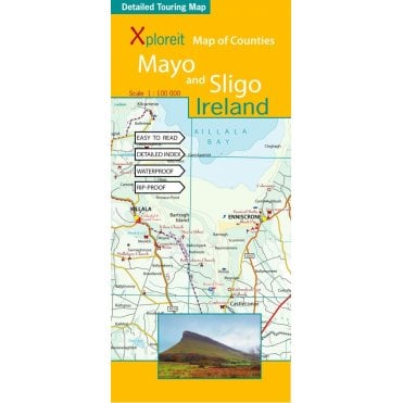 Xploreit Map of Counties Mayo and Sligo Ireland