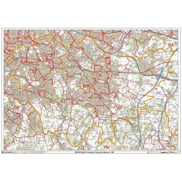Bromley - BR - Postcode Wall Map