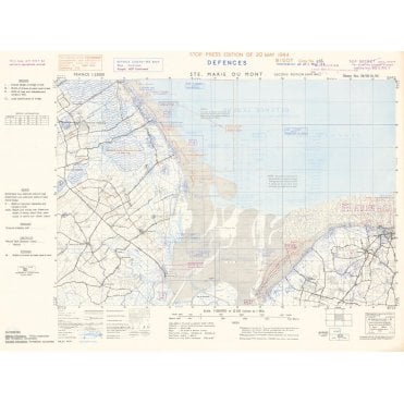 D-Day - Ste. Marie du Mont - Normandy - Wall Map