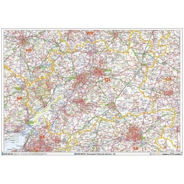 Gloucester - GL - Postcode Wall Map