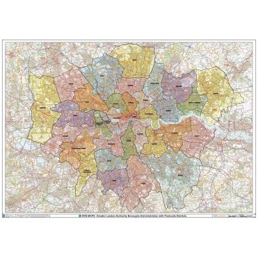 Greater London Authority Boroughs with Postcode Districts Wa
