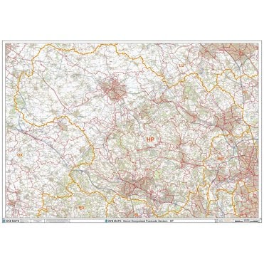 Hemel Hempstead - HP - Postcode Wall Map