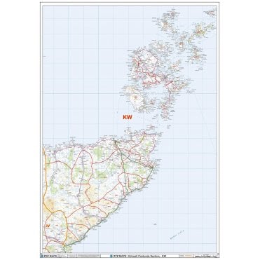 Kirkwall - KW - Postcode Wall Map