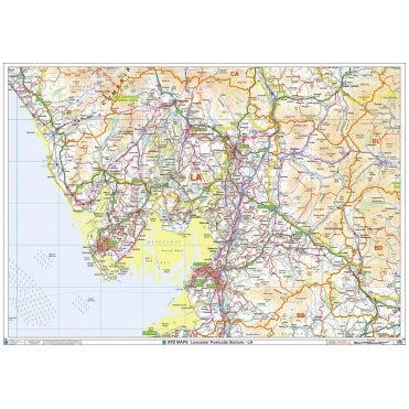 Lancaster - LA - Postcode Wall Map