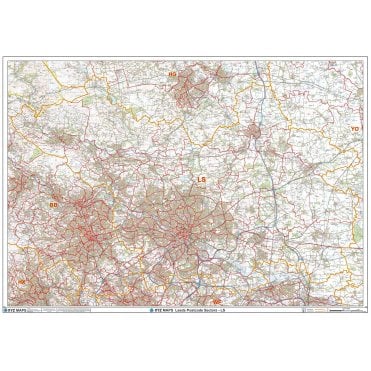 Leeds - LS - Postcode Wall Map