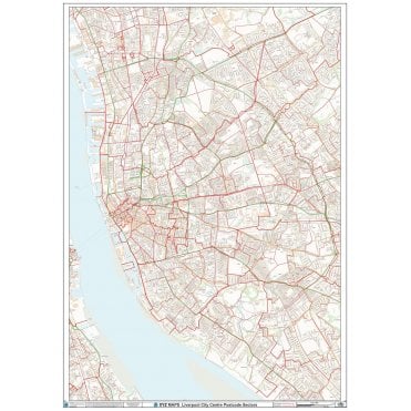 Liverpool City Centre Postcode Sector Wall Map (C2)
