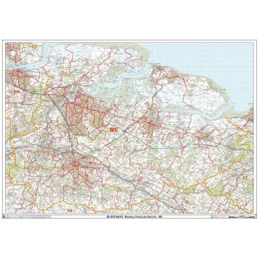 Medway - ME - Postcode Wall Map