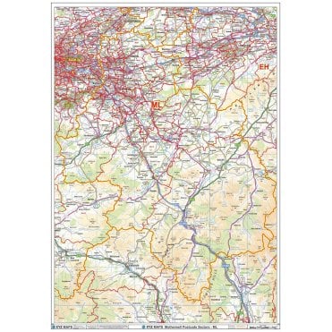 Motherwell - ML - Postcode Wall Map