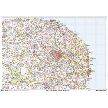 Norwich - NR - Postcode Wall Map