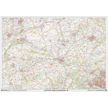Salisbury - SP - Postcode Wall Map