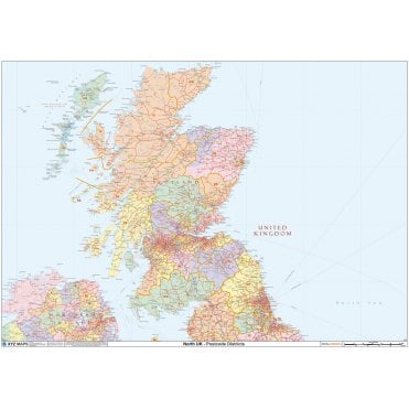 Scotland Postcode District Wall Map (D10)
