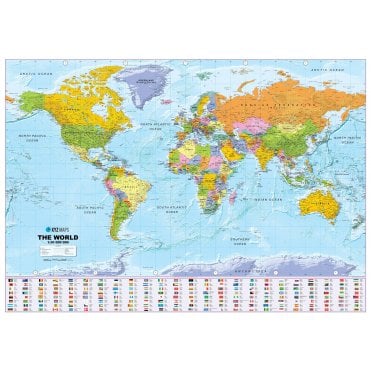 Scottish Large World Political Wall Map