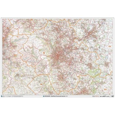 Sheffield - S - Postcode Wall Map