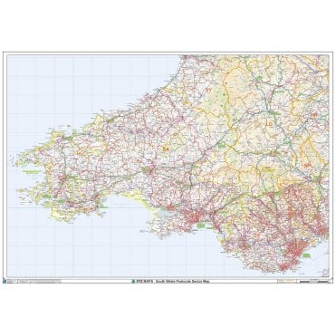 South Wales Postcode Sector Wall Map (S5)