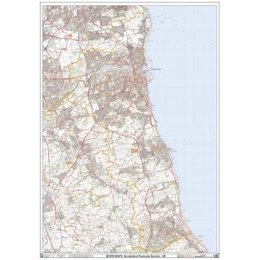 Sunderland - SR - Postcode Wall Map