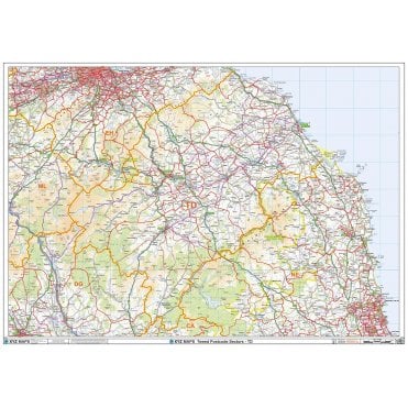 Tweed - TD - Postcode Wall Map