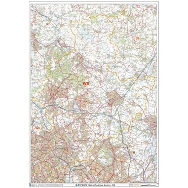 Walsall - WS - Postcode Wall Map