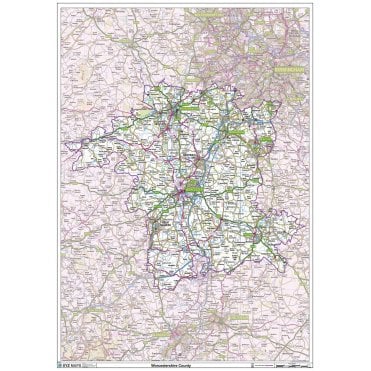 Worcestershire County Map