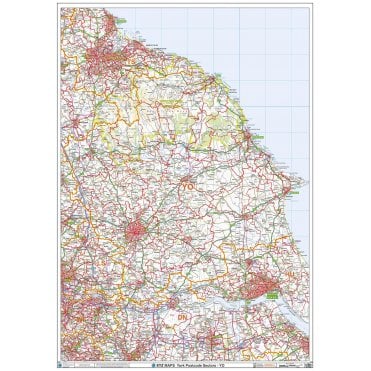 York - YO - Postcode Wall Map