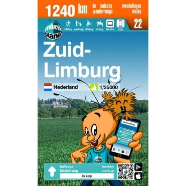Zuid-Limburg Walking & Cycling Map | Mini-Planet sheet 22